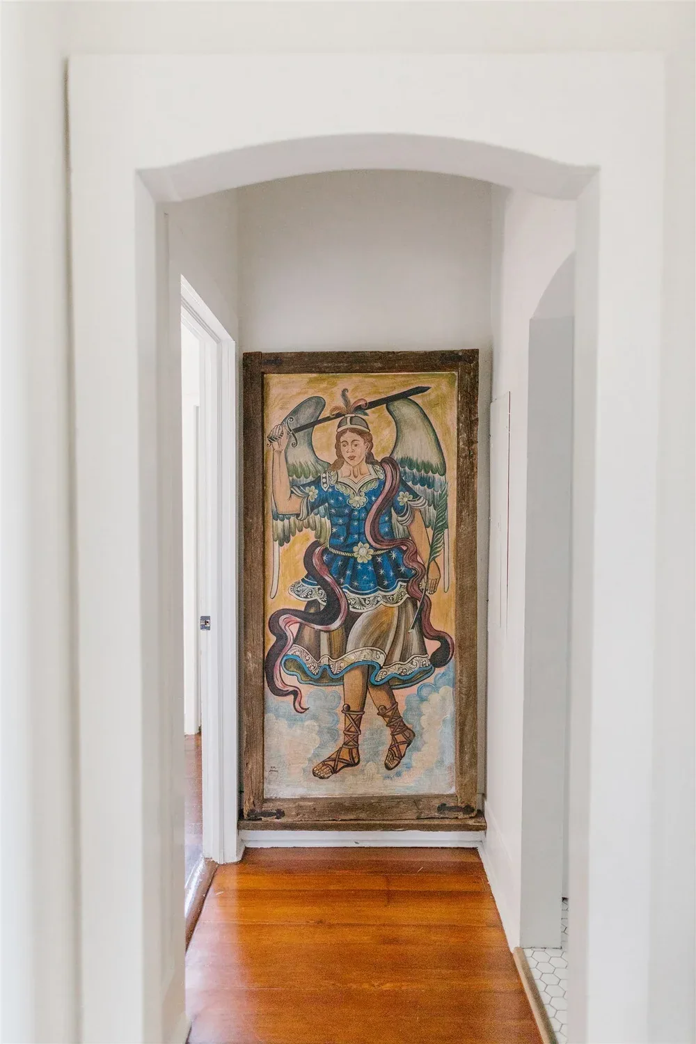 Colorful art and hallway detail