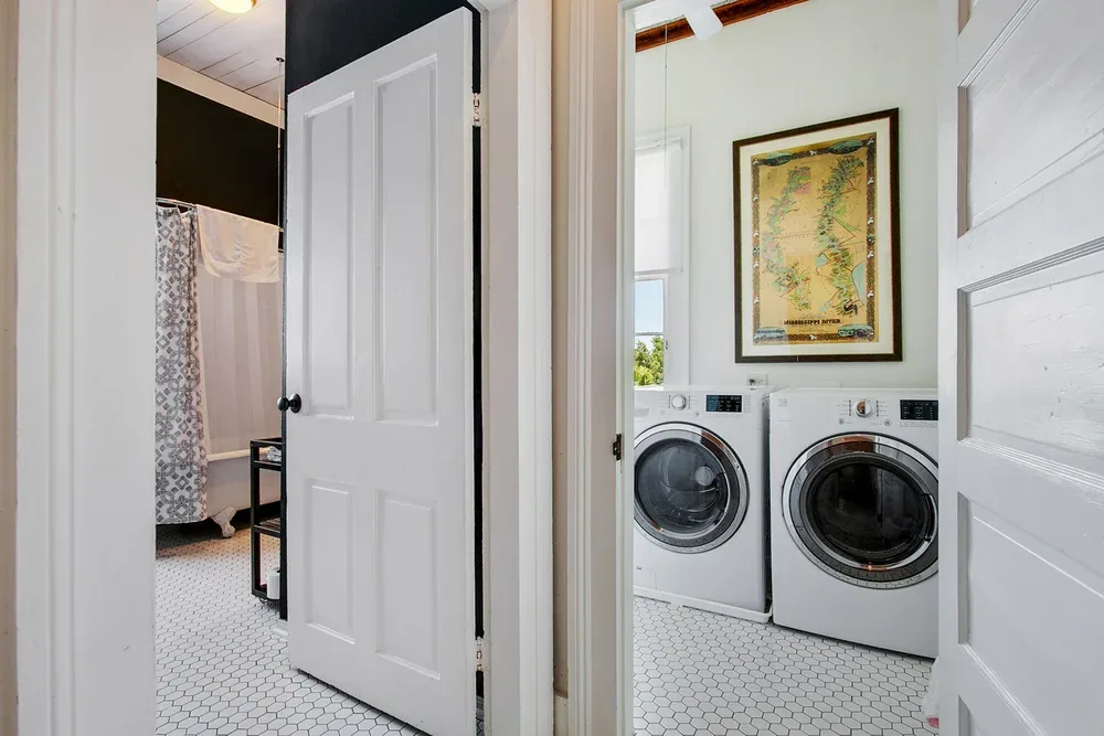 Laundry room at The Mazant